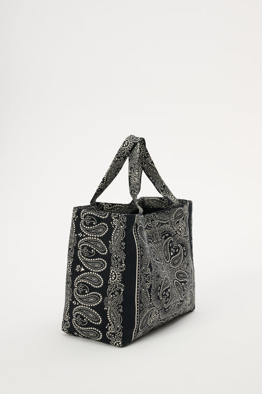 Torba typu shopper z bawełny w kolorze czarnym - Capri
