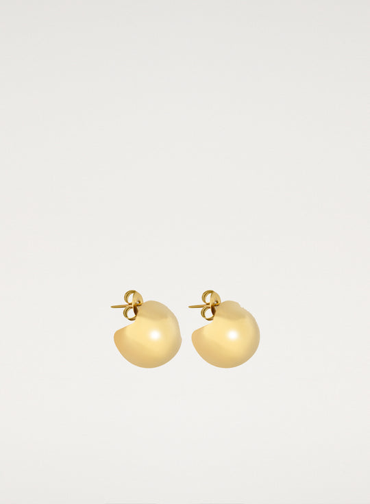 Gold-colored stainless steel earrings - Eddie