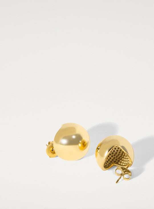 Gold-colored stainless steel earrings - Eddie