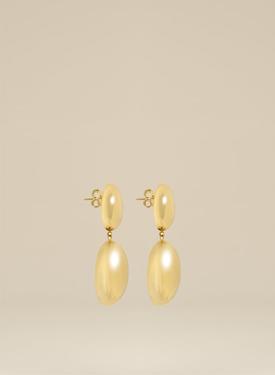 Gold-colored stainless steel earrings - Kim