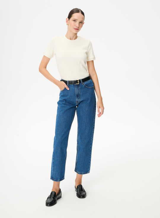Blue cropped jeans - Rossie