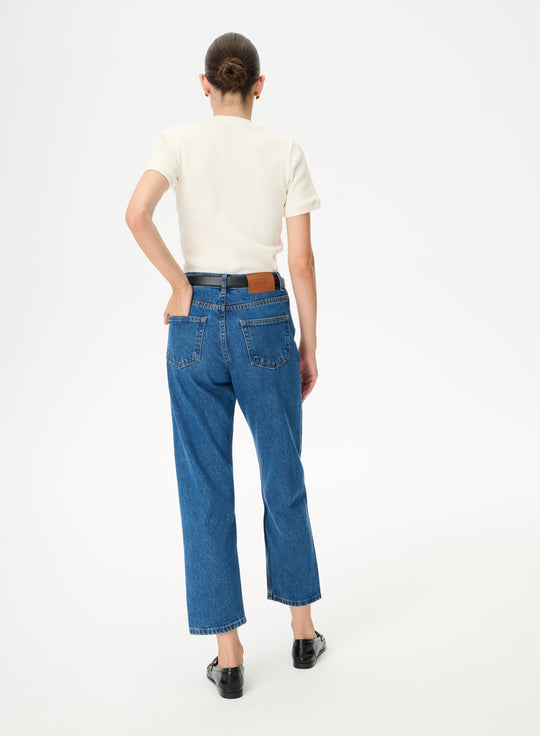 Blue cropped jeans - Rossie