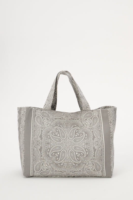 Torba typu shopper z bawełny w kolorze szarym - Capri