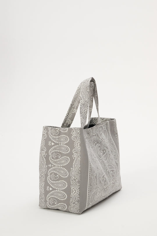 Torba typu shopper z bawełny w kolorze szarym - Capri