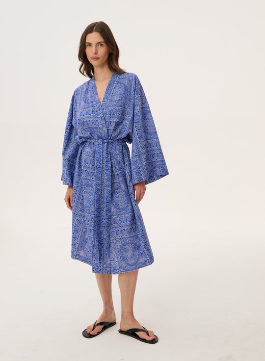Kimono z bawełny we wzór bandany - Musolla
