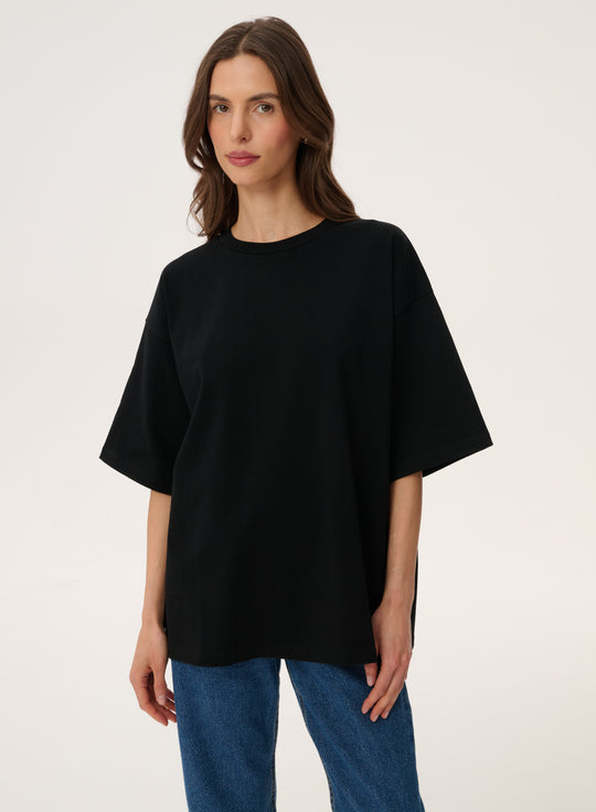 T-shirt oversize w kolorze czarnym - Weston