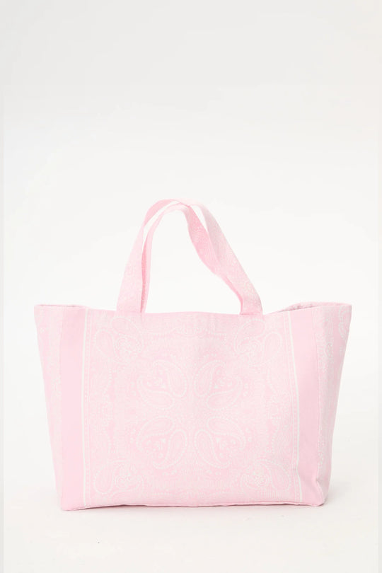 Torba typu shopper z bawełny w kolorze różowym - Capri